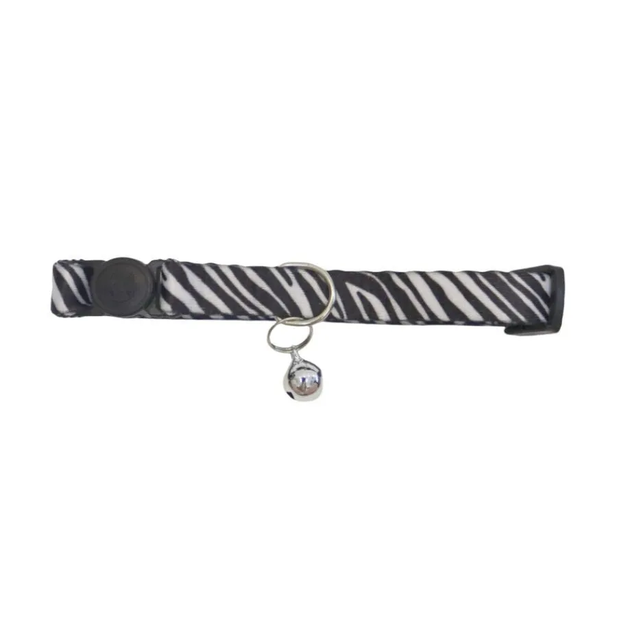 Gotoo Collar con cascabel de zebra para gatos Online