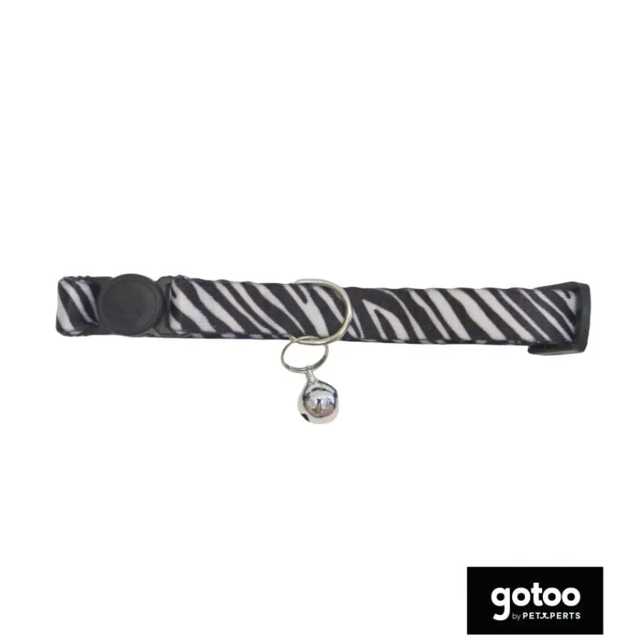 Gotoo Collar con cascabel de zebra para gatos Online