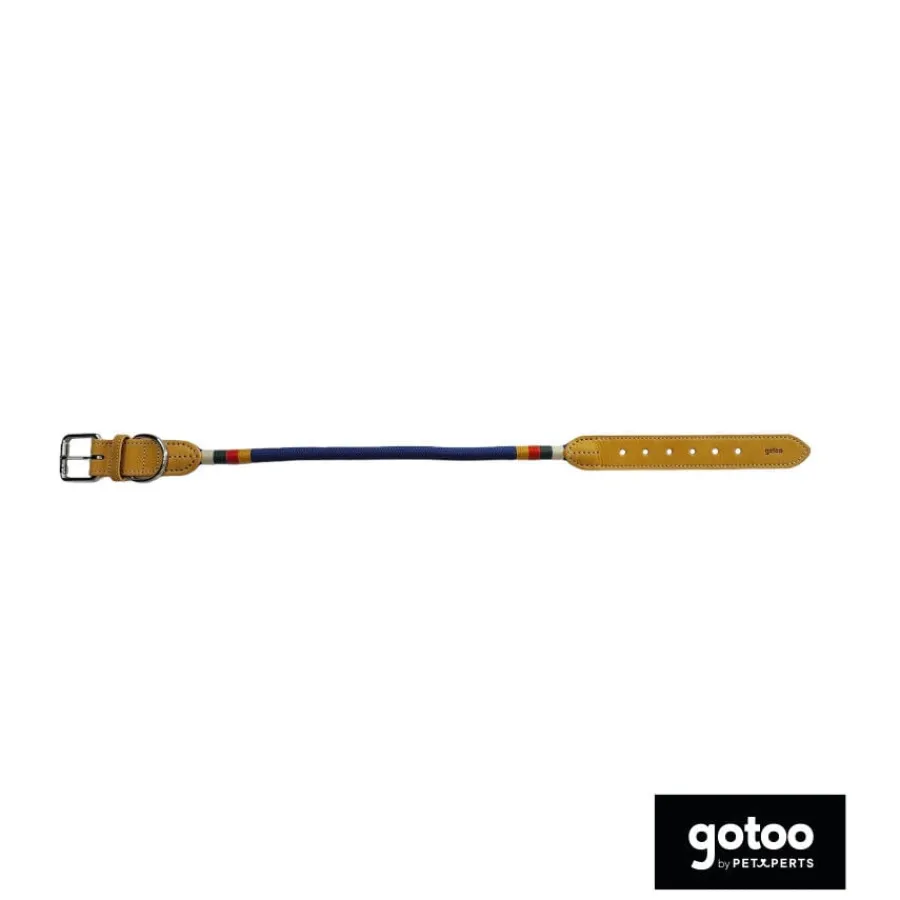 Gotoo Collar cuero azul para perros Sale
