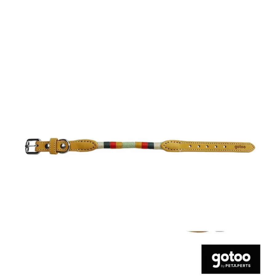 Gotoo Collar cuero verde para perros Sale