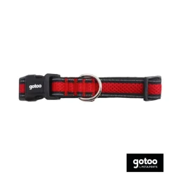 Gotoo Collar de malla transpirable rojo para perros New