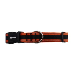 Gotoo collar de malla transpirable naranja y negro para perros Outlet