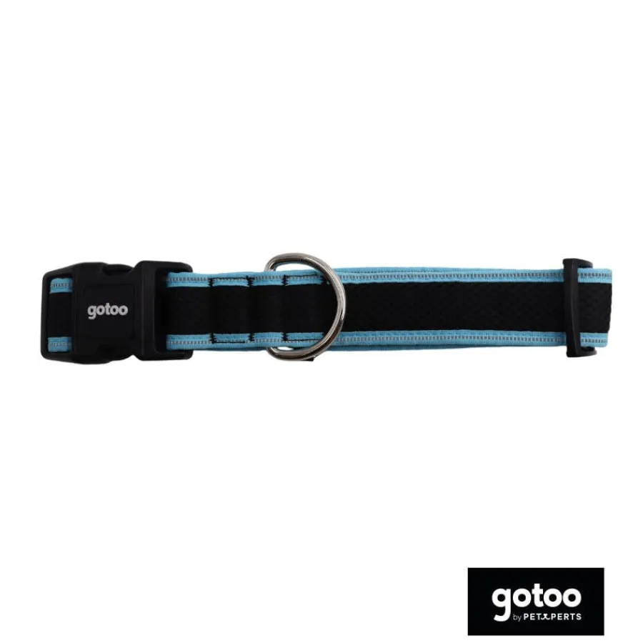 Gotoo collar de malla transpirable turquesa para perros Outlet