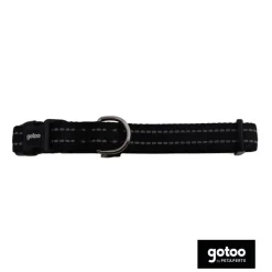 Gotoo Collar de nylon reflectante negro para perros Hot