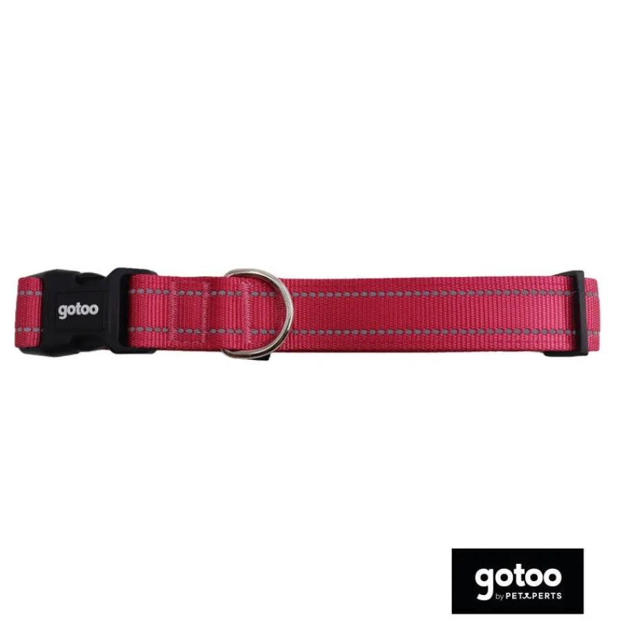 Gotoo Collar de nylon reflectante rosa para perros Sale