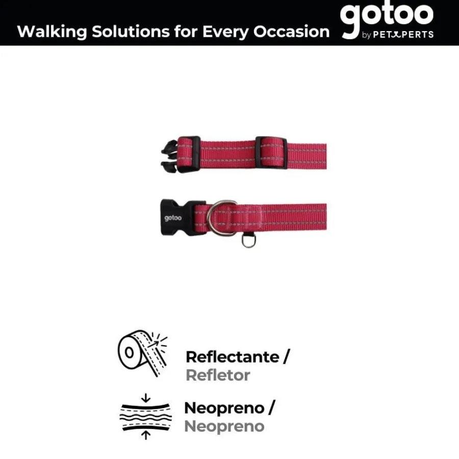 Gotoo Collar de nylon reflectante rosa para perros Sale