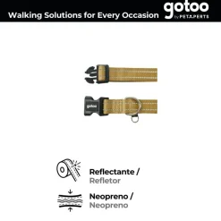 Gotoo Collar de nylon reflectante beige para perros Hot