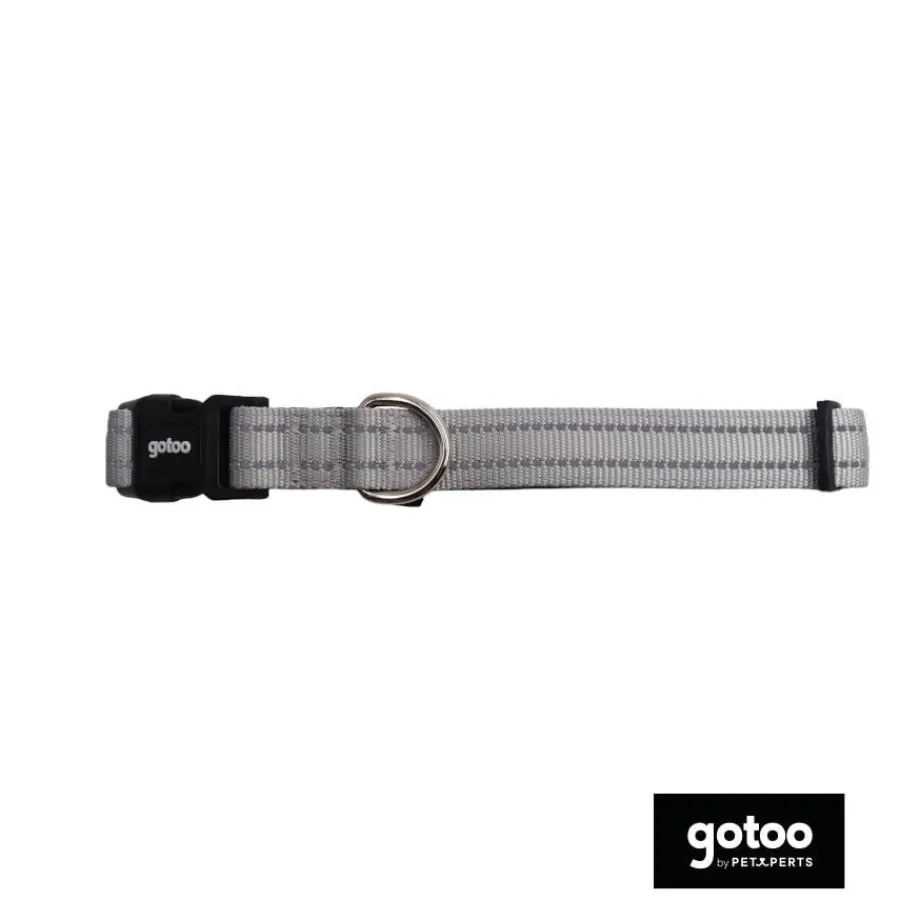 Gotoo Collar de nylon reflectante gris para perros Sale