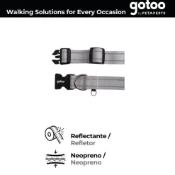 Gotoo Collar de nylon reflectante gris para perros Sale