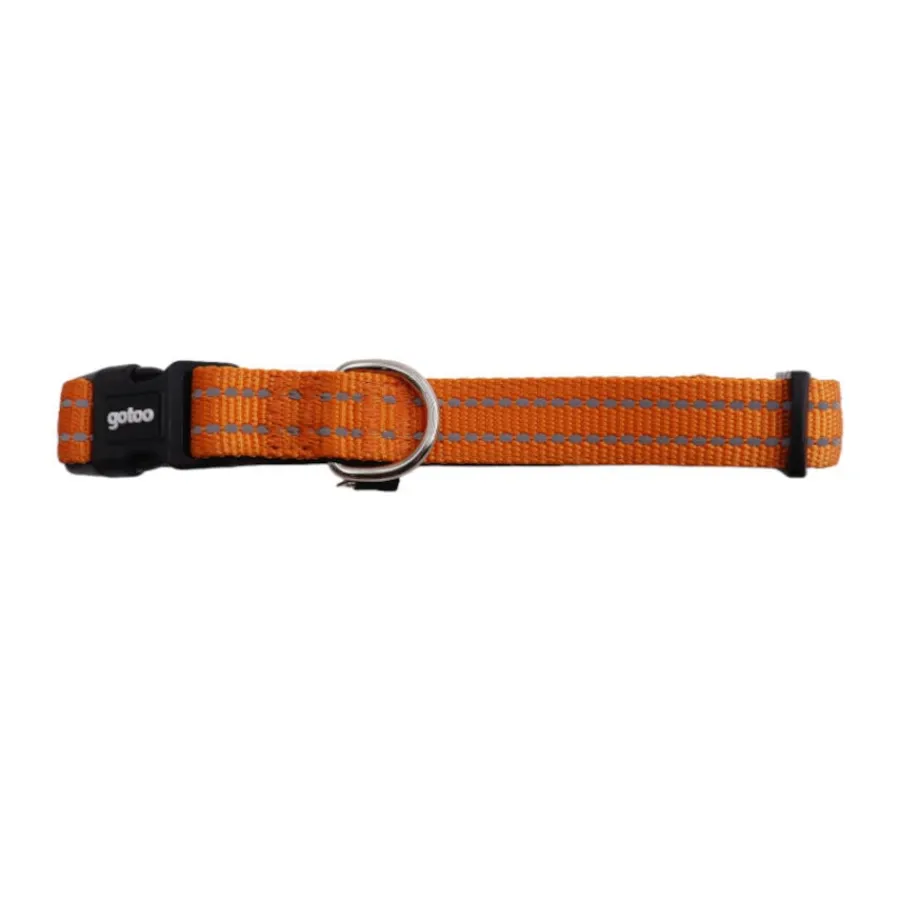 Gotoo Collar de nylon reflectante naranja para perros Online