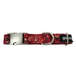 Gotoo Collar estampado cachemira rojo para perros Outlet