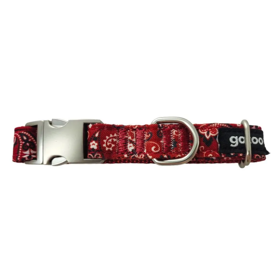 Gotoo Collar estampado cachemira rojo para perros Outlet