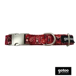 Gotoo Collar estampado cachemira rojo para perros Outlet
