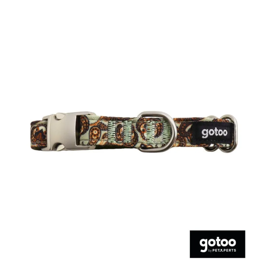 Gotoo Collar estampado cachemira caqui para perros Discount