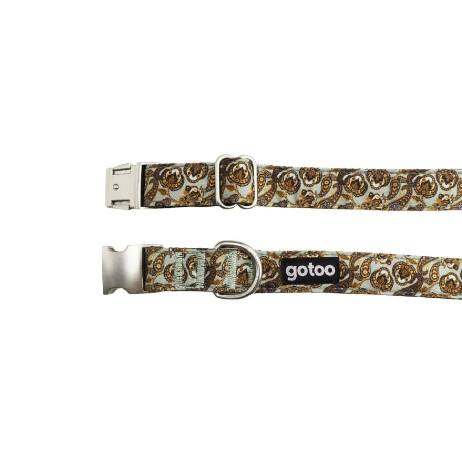 Gotoo Collar estampado cachemira caqui para perros Discount