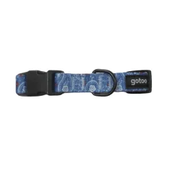 Gotoo Collar estampado cachemira azul para perros Best
