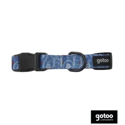 Gotoo Collar estampado cachemira azul para perros Best