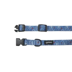 Gotoo Collar estampado cachemira azul para perros Best