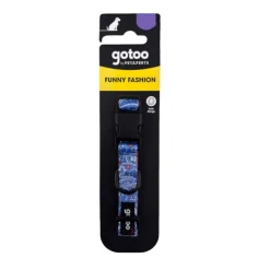 Gotoo Collar estampado cachemira azul para perros Best