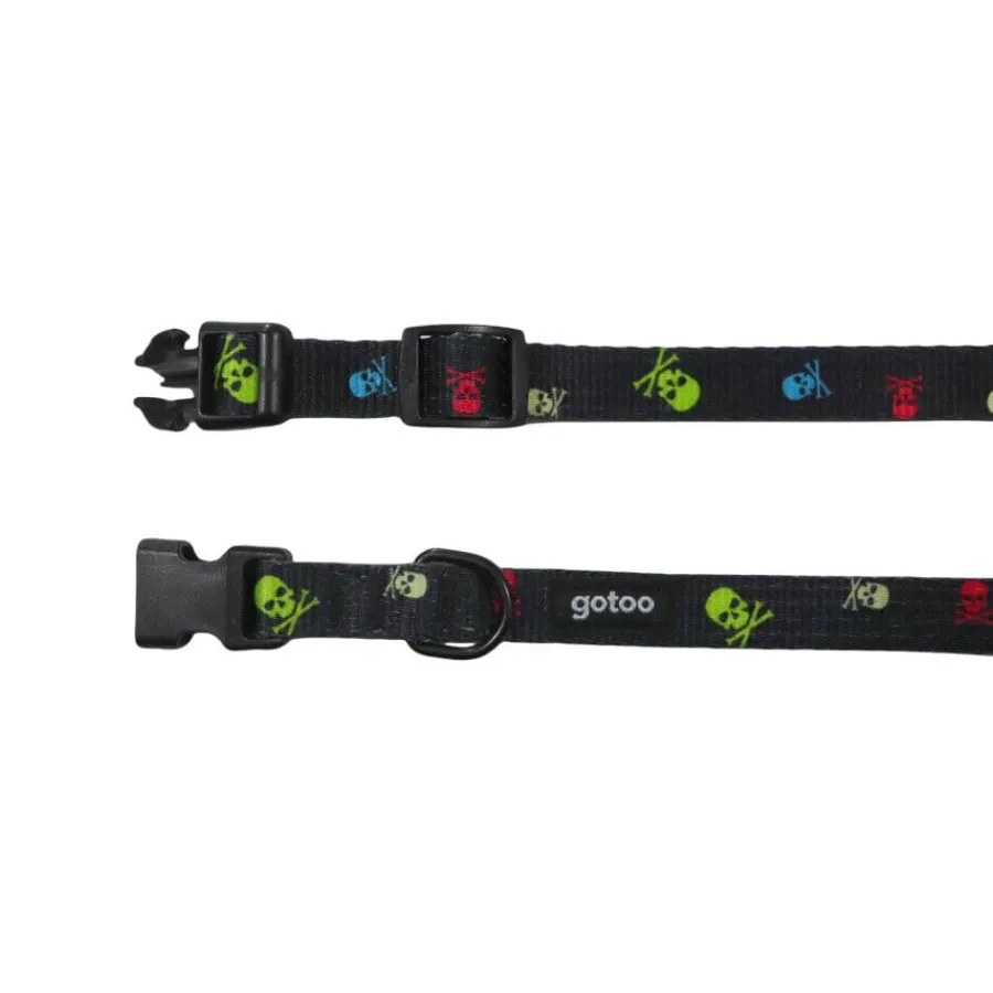 Gotoo Collar estampado calavera negro para perros Sale