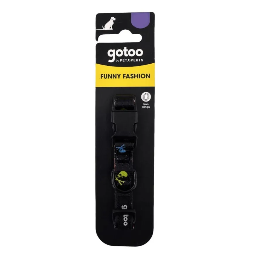 Gotoo Collar estampado calavera negro para perros Sale