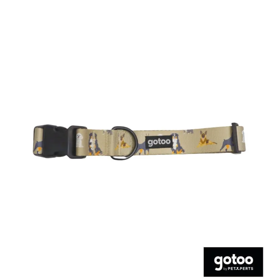 Gotoo Collar estampado marrón para perros Online
