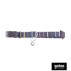 Gotoo Collar estampado rayas multicolor para gatos New