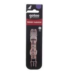 Gotoo Collar estampado tartán marrón para perros Discount