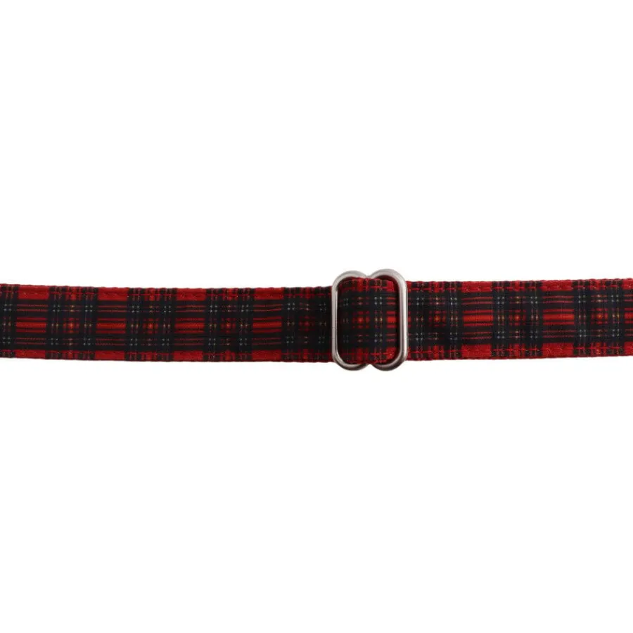 Gotoo Collar estampado tartán rojo para perros
