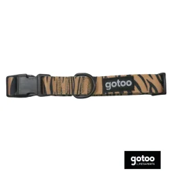 Gotoo Collar estampado trigre marrón para perros New