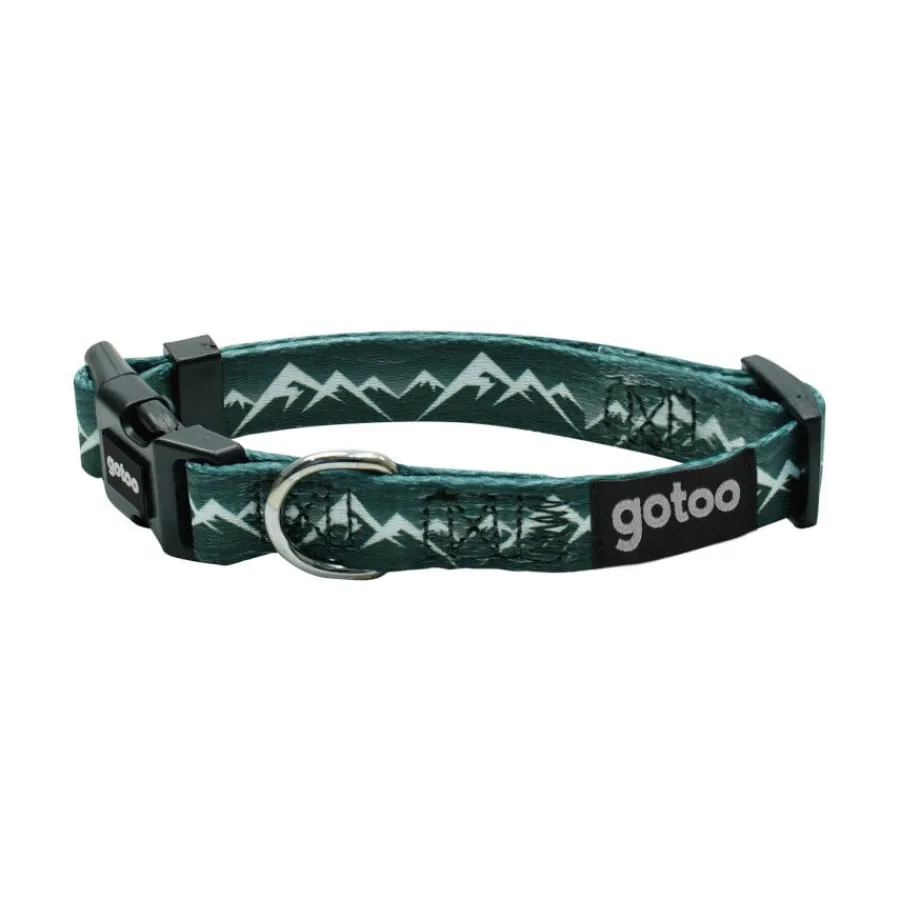 Gotoo Collar estampado verde para perros