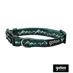 Gotoo Collar estampado verde para perros