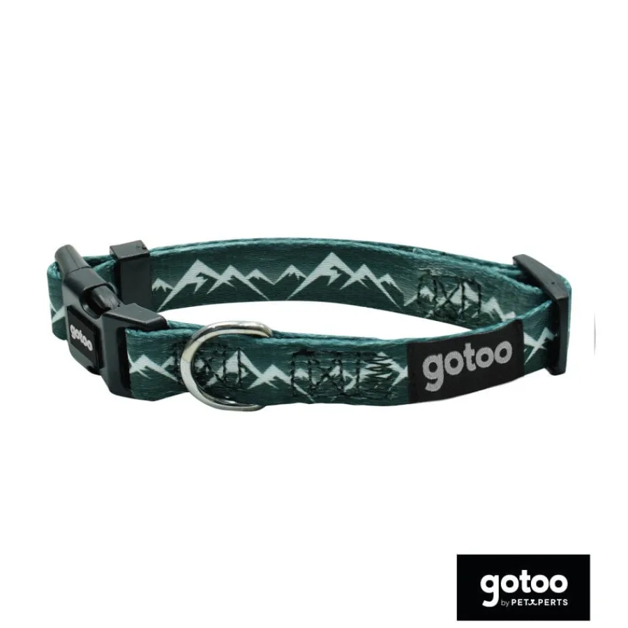 Gotoo Collar estampado verde para perros