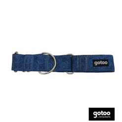 Gotoo Collar martingale estampado azul para perros