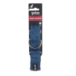 Gotoo Collar martingale estampado azul para perros