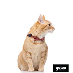 Gotoo Collar rojo con cascabel extraíble para gatos New