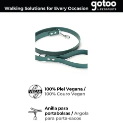 Gotoo Correa Biothane verde para perros