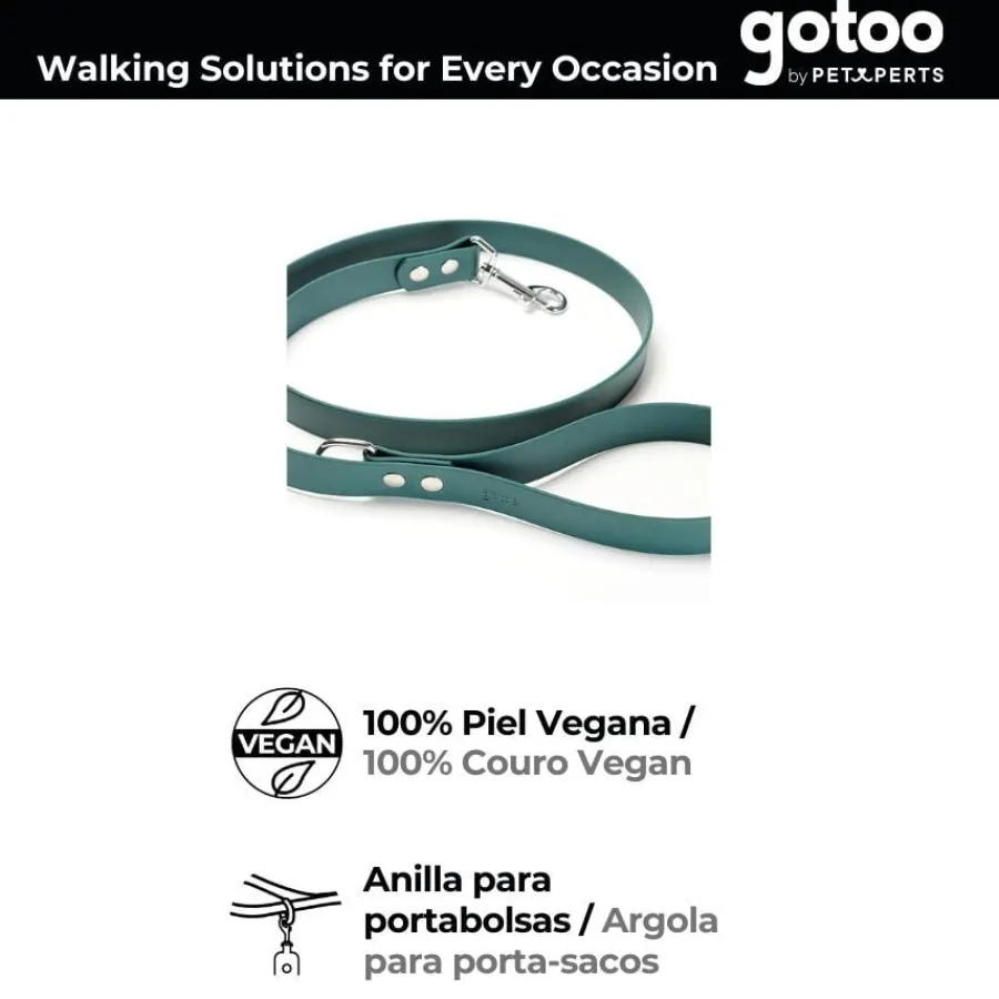 Gotoo Correa Biothane verde para perros