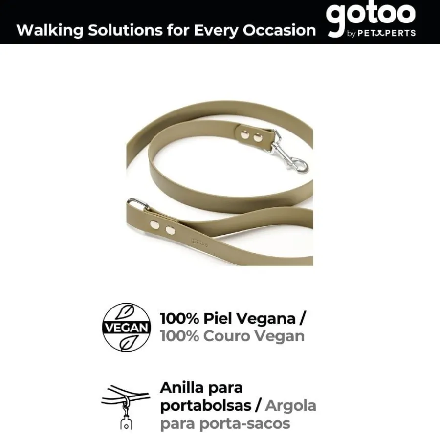 Gotoo Correa Biothane verde oliva para perros New