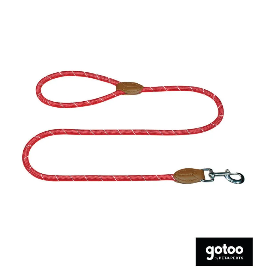 Gotoo Correa de cuerda reflectante roja para perros Online