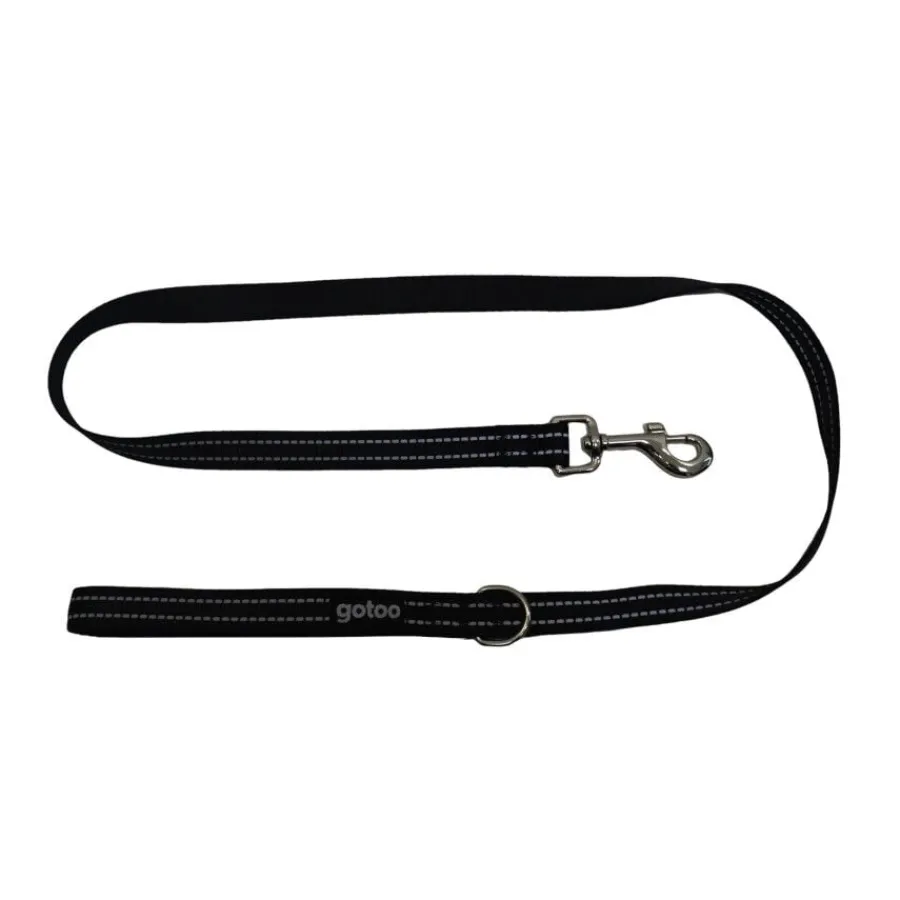 Gotoo Correa de nylon negra reflectante para perros Best