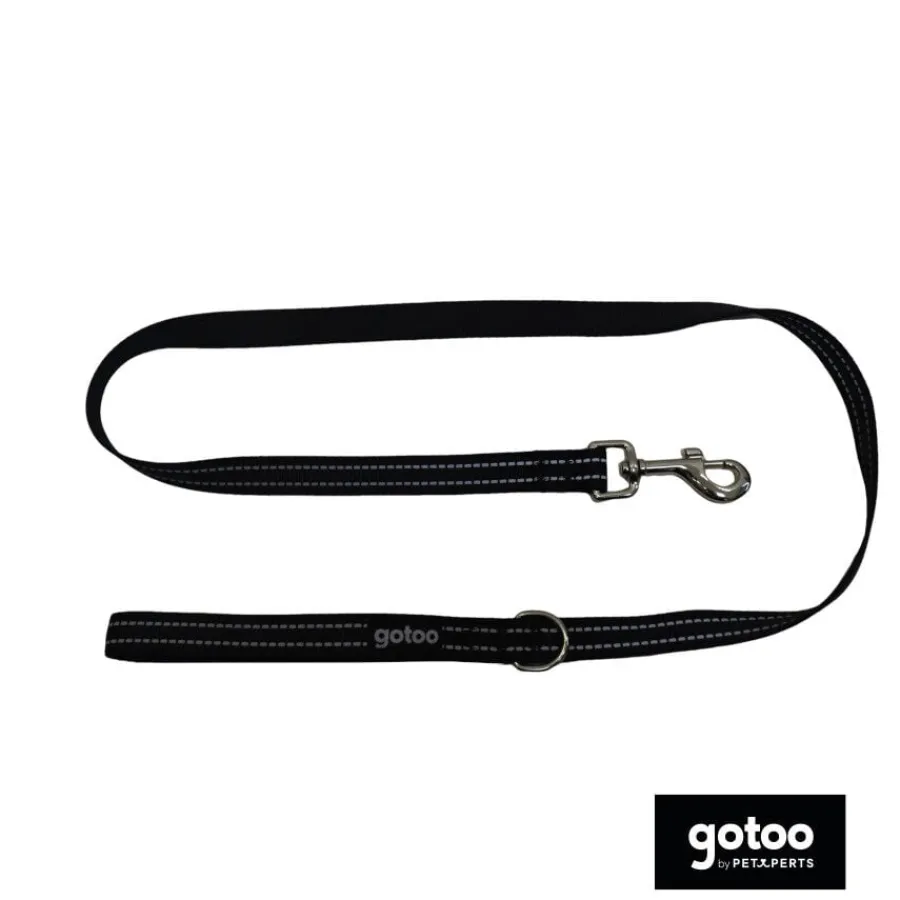 Gotoo Correa de nylon negra reflectante para perros Best