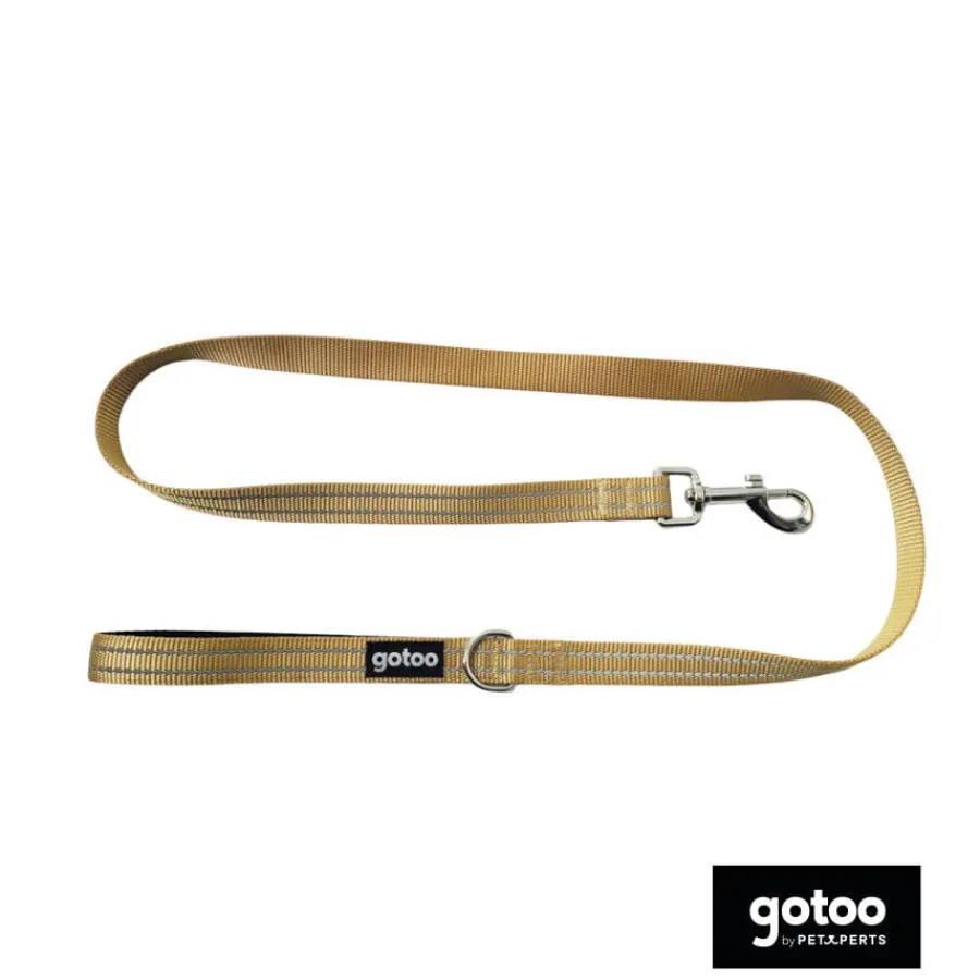 Gotoo Correa de nylon reflectante beige para perros Online