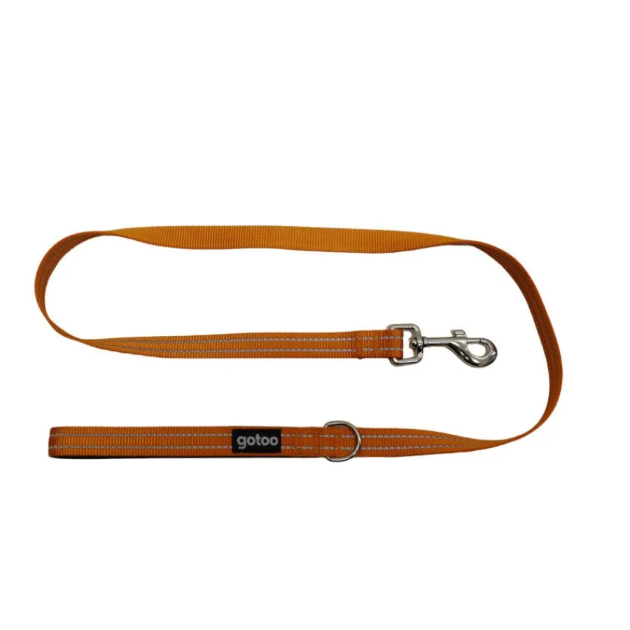 Gotoo Correa de nylon reflectante naranja para perros