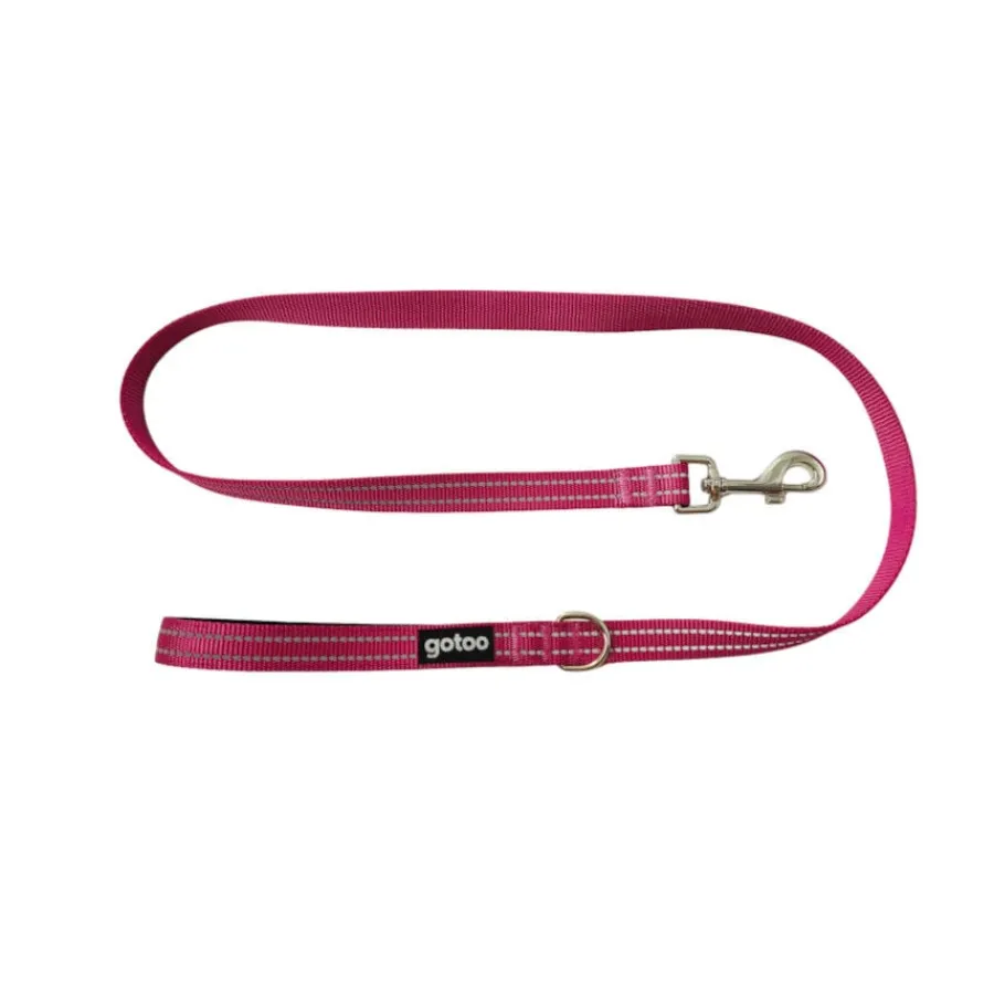 Gotoo Correa de nylon reflectante rosa para perros Hot