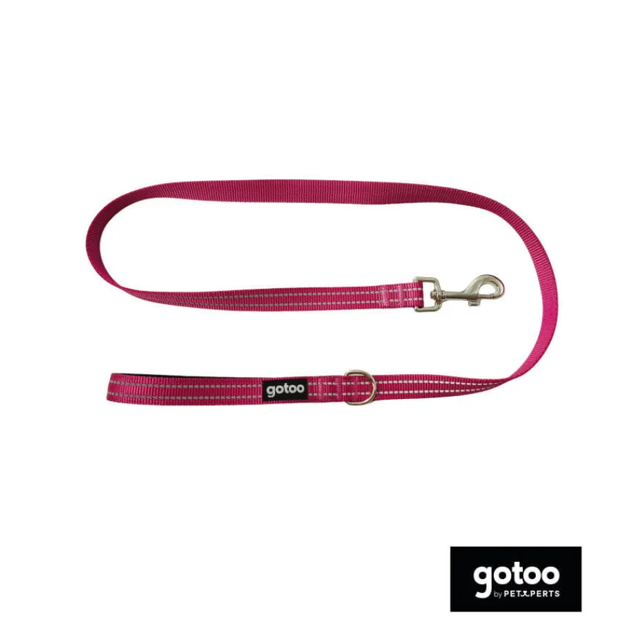 Gotoo Correa de nylon reflectante rosa para perros Hot