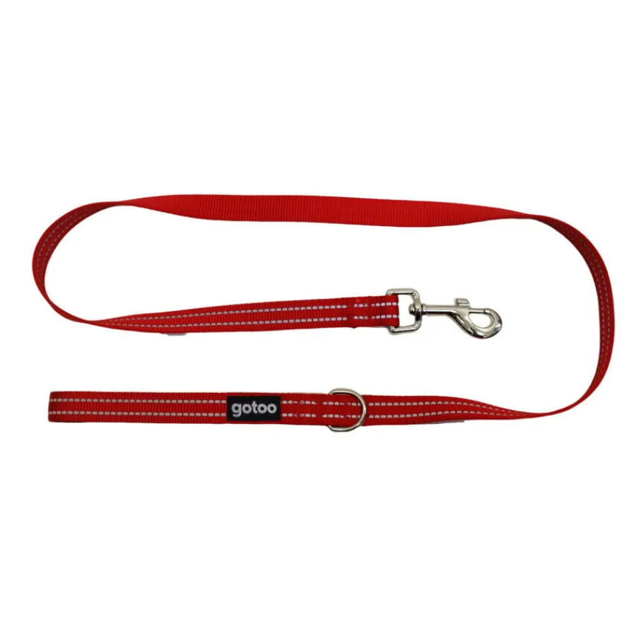 Gotoo Correa de nylon roja reflectante para perros Sale