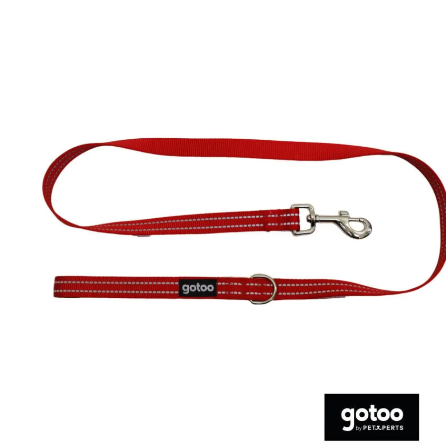 Gotoo Correa de nylon roja reflectante para perros Sale