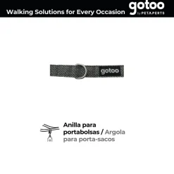Gotoo Correa espiga gris para perros New