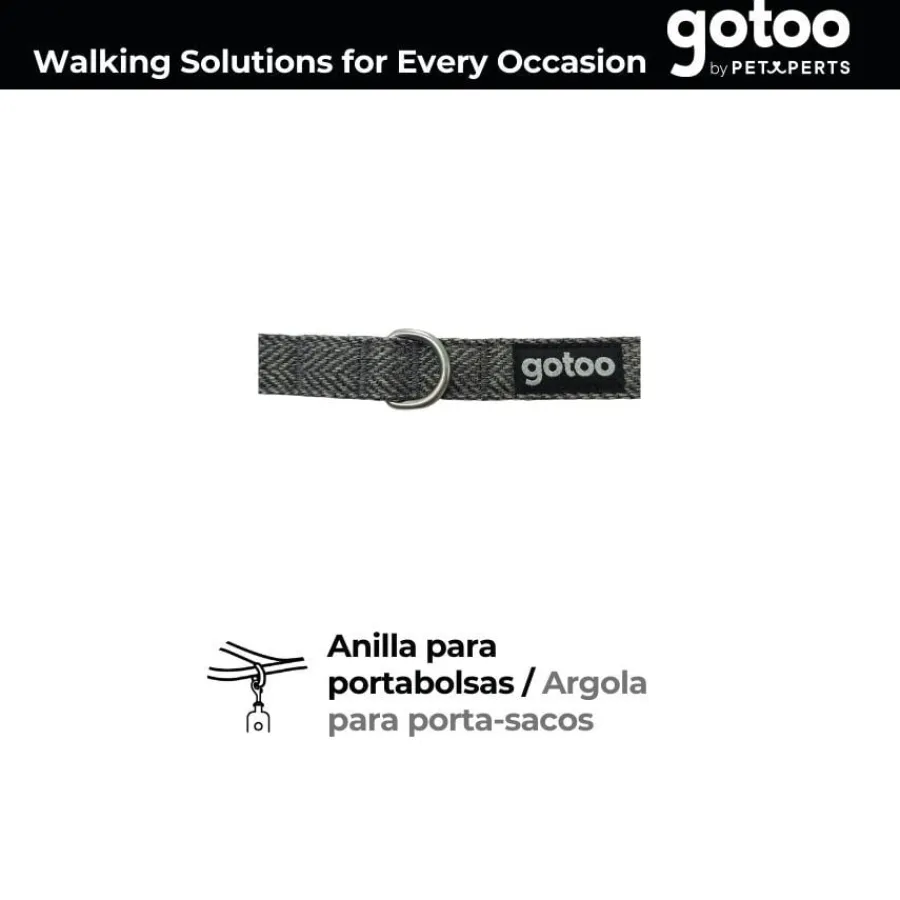 Gotoo Correa espiga gris para perros New